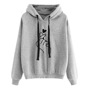 Gray Love Hoodie