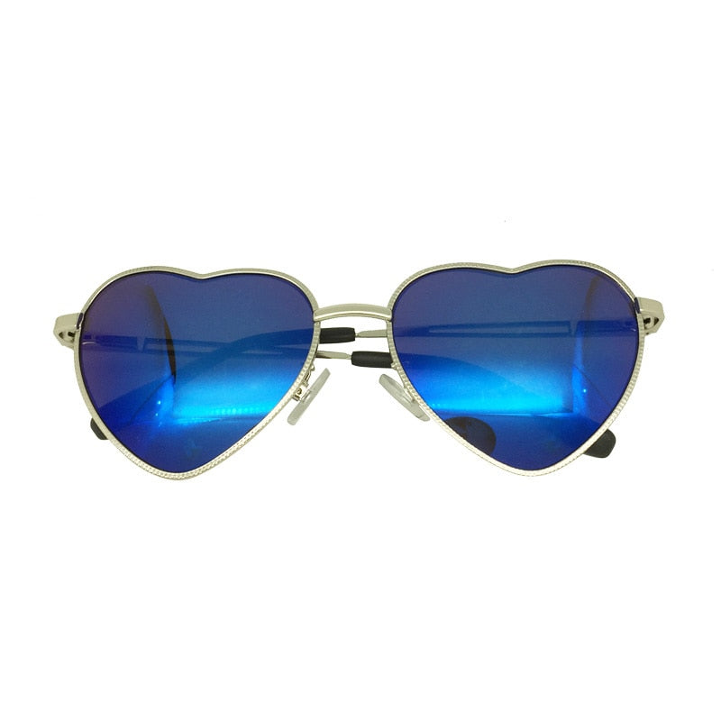Blue Heart Shaped Sunglasses